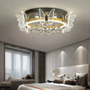 Modern gold butterfly crystal ceiling light bedroom decor
