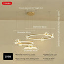 Modern gold butterfly crystal chandelier dining room led light