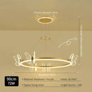 Modern gold butterfly crystal chandelier dining room led light