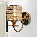 Modern gold butterfly crystal wall light fixture living room sconce