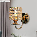 Modern gold butterfly crystal wall light fixture living room sconce