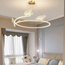 Modern gold butterfly design sense ceiling chandelier dining room
