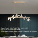 Modern gold butterfly led chandelier bedroom crystal pendant light