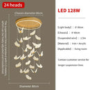 DecorBites™ Butterfly LED Chandelier for Villa Duplex Living Room Decoration