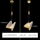 Modern gold butterfly led pendant lamp for bedroom staircase