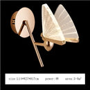 Modern gold butterfly led pendant lamp for bedroom staircase