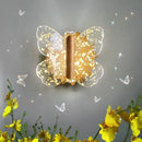 Modern gold butterfly wall lamp bedroom led sconce light