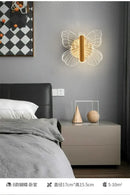 Modern gold butterfly wall lamp bedroom led sconce light