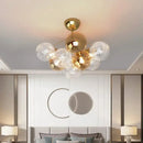 Modern gold cartoon bubble ball chandelier for kids room