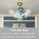 Modern gold cartoon bubble ball chandelier for kids room