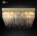 DecorBites™ Cascada Rectangular LED Chandelier for Modern Living and Dining Room