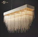 DecorBites™ Cascada Rectangular LED Chandelier for Modern Living and Dining Room