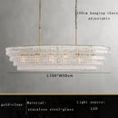 DecorBites™ Brown Glass Pendant Lights for Dining Table Chandelier, Oval Clear Round Suspension Lamp