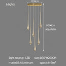 Modern gold cascading led ceiling chandelier for living room