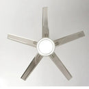 Modern gold ceiling fan with led light and stainless steel blade bedroom