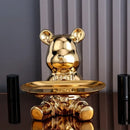 DecorBites™ Bear Ornaments Key Trays Cosmetic Boxes Cartoon Figurines Desktop Decorations