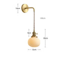 DecorBites™ Ceramic Wall Lamp Pull Chain LED Modern Nordic Copper Socket Mirror Light