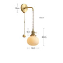 DecorBites™ Ceramic Wall Lamp Pull Chain LED Modern Nordic Copper Socket Mirror Light