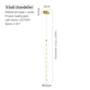 Modern gold modern chandelier light fixture for living room