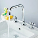Modern gold & chrome brass basin faucet kitchen sink tap