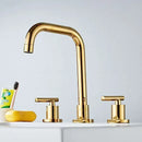 Modern gold & chrome brass basin faucet kitchen sink tap