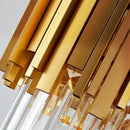 Modern gold & chrome crystal pendant chandelier for dining room