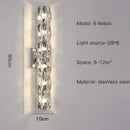 Modern gold & chrome crystal wall lamp bedroom geometric sconce