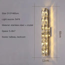 Modern gold & chrome crystal wall lamp bedroom geometric sconce