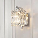 Modern gold & chrome crystal wall light living room e12 e14 fixture