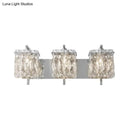 Modern gold & chrome crystal wall light living room e12 e14 fixture