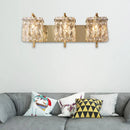 Modern gold & chrome crystal wall light living room e12 e14 fixture