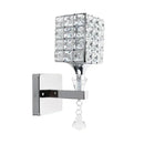 Modern gold & chrome crystal wall sconce bedroom teardrop light
