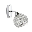 Modern gold & chrome crystal wall sconce bedroom teardrop light