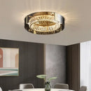 Modern gold & chrome elegant crystal led ceiling light living room