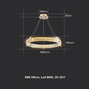 Modern gold & chrome elegant crystal led ceiling light living room
