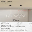 Modern gold circle note linear light bedroom pendant lamp