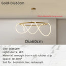 Modern gold circle note linear light bedroom pendant lamp