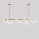Modern gold circle note linear light bedroom pendant lamp