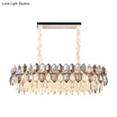 DecorBites™ Modern Gold Circle Suspension Pendant Light with Clear Crystal Prisms - 12-Head Island Lighting Fixture