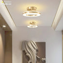 Modern gold circular led ceiling lamp for living room