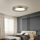 Modern gold circular led ceiling light bedroom with transparent frame