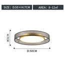 Modern gold circular led ceiling light bedroom with transparent frame