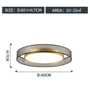 Modern gold circular led ceiling light bedroom with transparent frame