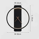 Modern gold circular led wall lamp wall clock bedroom backlight