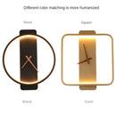 Modern gold circular led wall lamp wall clock bedroom backlight