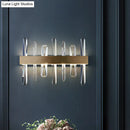 DecorBites™ Modern LED Gold Wall Sconce with Clear Crystal Bar and Stylish Metal Shade