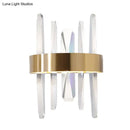 DecorBites™ Modern LED Gold Wall Sconce with Clear Crystal Bar and Stylish Metal Shade