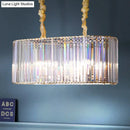 Modern gold clear crystal island chandelier dining room light