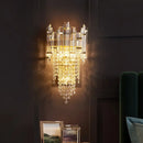 DecorBites™ Modern Crystal Wall Sconce - Gold Tiered Mounted Lamp with 1 Bulb for Bedside