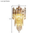 Gold Crystal Tiered Sconce